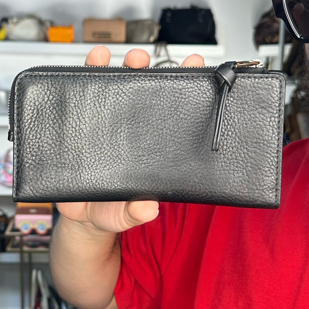 Burberry Embossed Zip Wallet